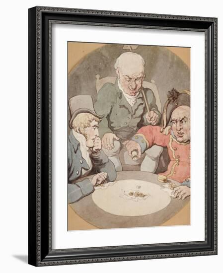 A Game of Dice-Thomas Rowlandson-Framed Giclee Print