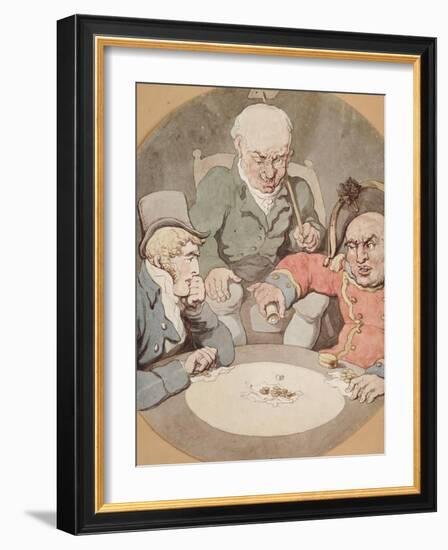 A Game of Dice-Thomas Rowlandson-Framed Giclee Print