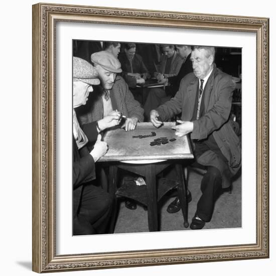 A Game of Dominoes in a Miners Welfare Club, Horden, County Durham, 1963-Michael Walters-Framed Photographic Print