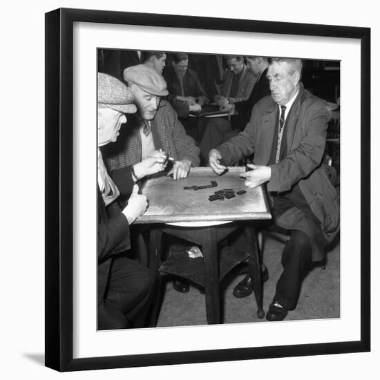 A Game of Dominoes in a Miners Welfare Club, Horden, County Durham, 1963-Michael Walters-Framed Photographic Print