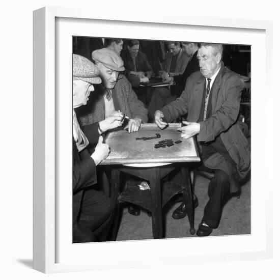 A Game of Dominoes in a Miners Welfare Club, Horden, County Durham, 1963-Michael Walters-Framed Photographic Print