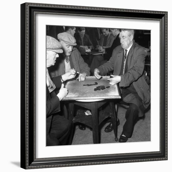 A Game of Dominoes in a Miners Welfare Club, Horden, County Durham, 1963-Michael Walters-Framed Photographic Print