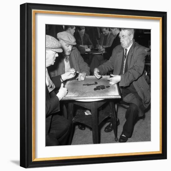 A Game of Dominoes in a Miners Welfare Club, Horden, County Durham, 1963-Michael Walters-Framed Photographic Print