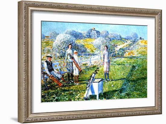 A Game of Golf, 1923-Childe Hassam-Framed Giclee Print