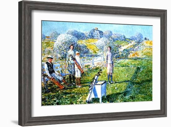 A Game of Golf, 1923-Childe Hassam-Framed Giclee Print