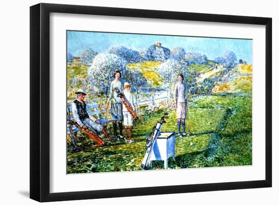 A Game of Golf, 1923-Childe Hassam-Framed Giclee Print