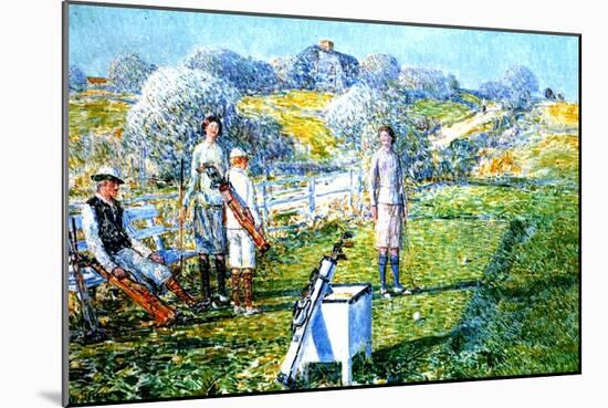 A Game of Golf, 1923-Childe Hassam-Mounted Giclee Print