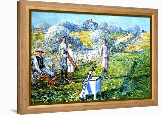 A Game of Golf, 1923-Childe Hassam-Framed Premier Image Canvas