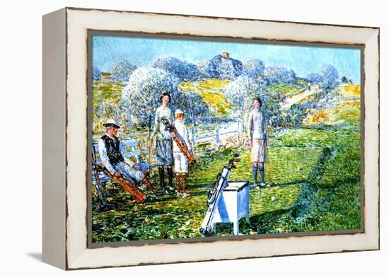 A Game of Golf, 1923-Childe Hassam-Framed Premier Image Canvas