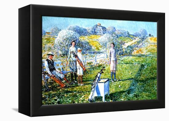 A Game of Golf, 1923-Childe Hassam-Framed Premier Image Canvas