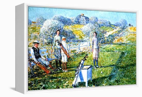 A Game of Golf, 1923-Childe Hassam-Framed Premier Image Canvas