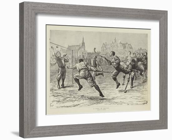 A Game of Hockey-null-Framed Giclee Print