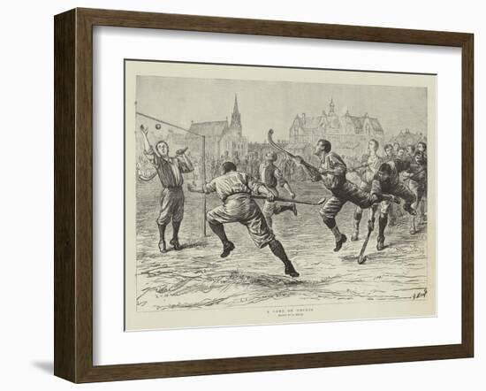 A Game of Hockey-null-Framed Giclee Print