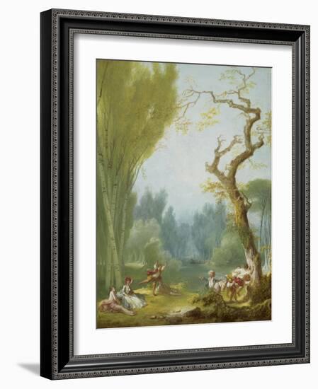 A Game of Horse and Rider, c.1775-80-Jean-Honore Fragonard-Framed Giclee Print