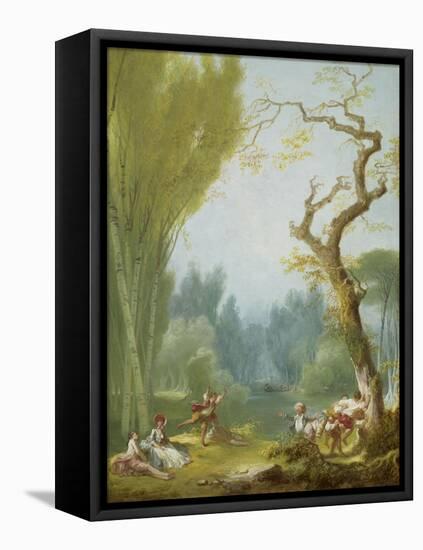 A Game of Horse and Rider, c.1775-80-Jean-Honore Fragonard-Framed Premier Image Canvas