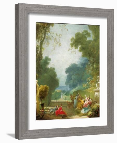 A Game of Hot Cockles, c.1775-80-Jean-Honore Fragonard-Framed Giclee Print