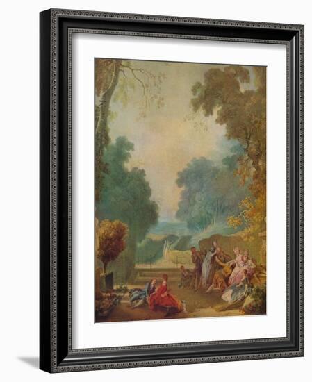 'A Game of Hot Cockles', c1775-1780-Jean-Honore Fragonard-Framed Giclee Print