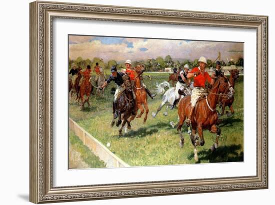 A Game of Polo, 1911-Ludwig Koch-Framed Giclee Print