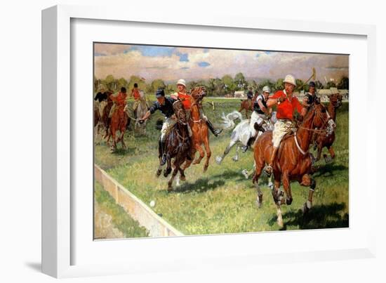 A Game of Polo, 1911-Ludwig Koch-Framed Giclee Print