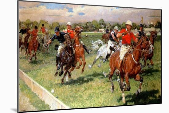 A Game of Polo, 1911-Ludwig Koch-Mounted Giclee Print