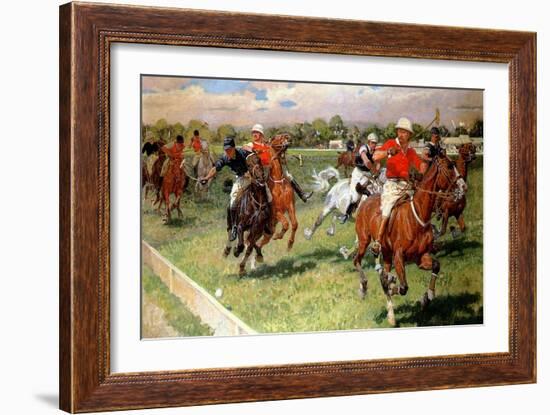 A Game of Polo, 1911-Ludwig Koch-Framed Giclee Print