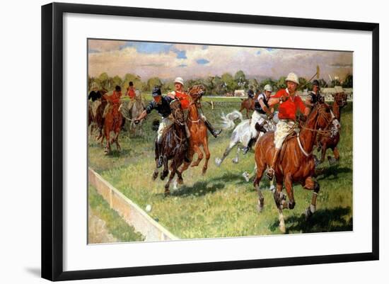 A Game of Polo, 1911-Ludwig Koch-Framed Giclee Print