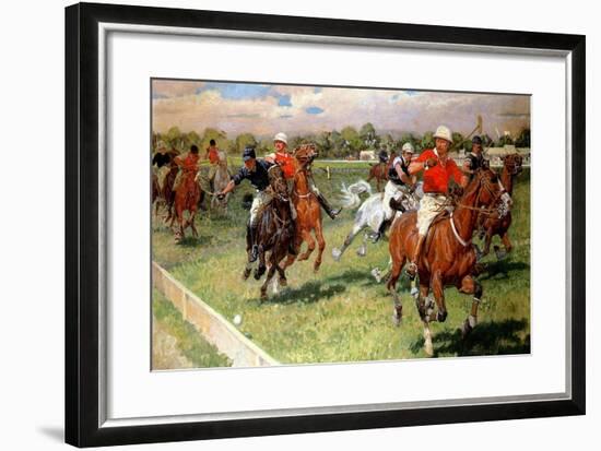 A Game of Polo, 1911-Ludwig Koch-Framed Giclee Print