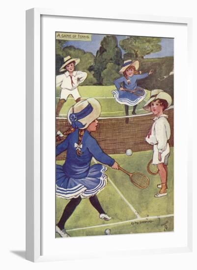 A Game of Tennis-null-Framed Giclee Print