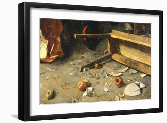 A Game of Trumps or Brawl in Trastevere-Michele Cammarano-Framed Giclee Print