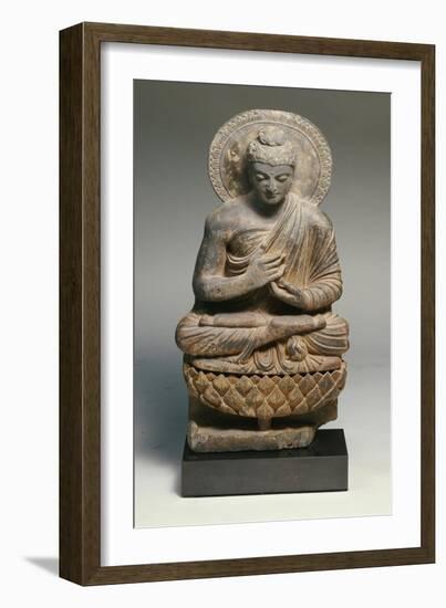 A Gandhara Grey Schist Figure of Buddha, 2nd Century-null-Framed Giclee Print