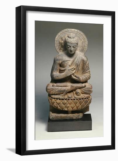 A Gandhara Grey Schist Figure of Buddha, 2nd Century-null-Framed Giclee Print