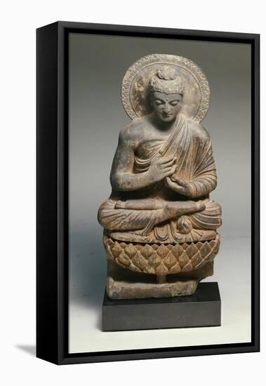 A Gandhara Grey Schist Figure of Buddha, 2nd Century-null-Framed Premier Image Canvas