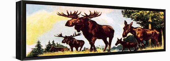 A Gang of Elks-English School-Framed Premier Image Canvas