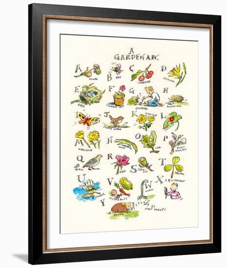 A Garden ABC-Claire Fletcher-Framed Giclee Print