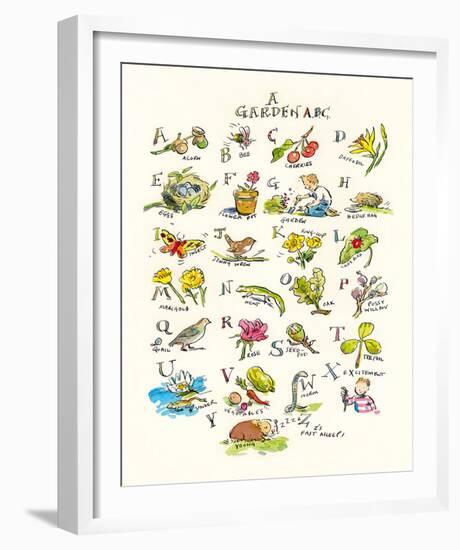 A Garden ABC-Claire Fletcher-Framed Giclee Print