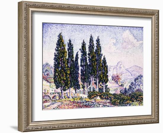 A Garden at Saint-Paul, 1923-Paul Signac-Framed Giclee Print