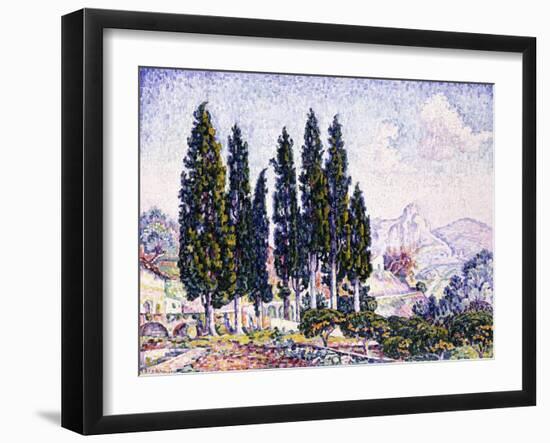 A Garden at Saint-Paul, 1923-Paul Signac-Framed Giclee Print