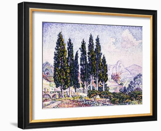 A Garden at Saint-Paul, 1923-Paul Signac-Framed Giclee Print