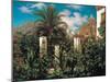 A Garden in Capri-Frederic Leighton-Mounted Art Print