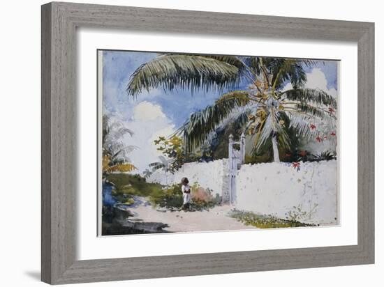 A Garden in Nassau, 1885-Winslow Homer-Framed Giclee Print