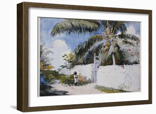 A Garden in Nassau, 1885-Winslow Homer-Framed Giclee Print