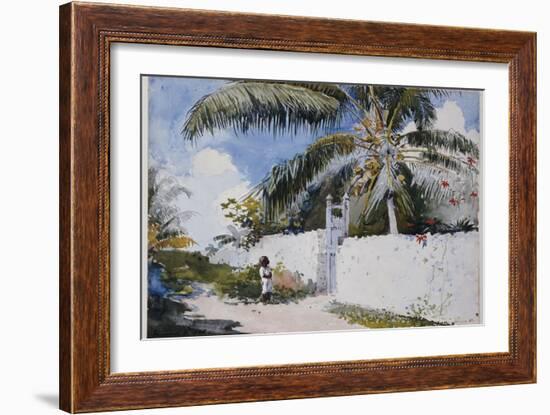 A Garden in Nassau, 1885-Winslow Homer-Framed Giclee Print