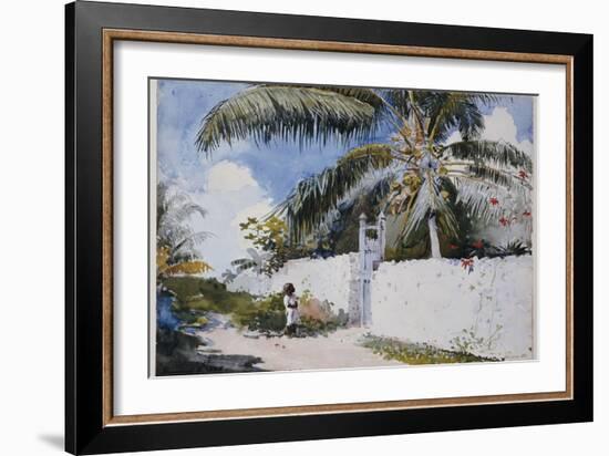 A Garden in Nassau, 1885-Winslow Homer-Framed Giclee Print