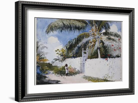 A Garden in Nassau, 1885-Winslow Homer-Framed Giclee Print