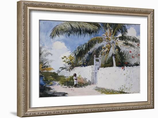 A Garden in Nassau, 1885-Winslow Homer-Framed Giclee Print