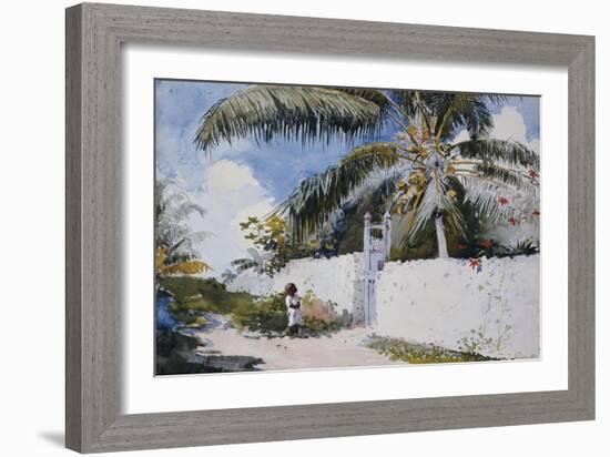 A Garden in Nassau, 1885-Winslow Homer-Framed Giclee Print