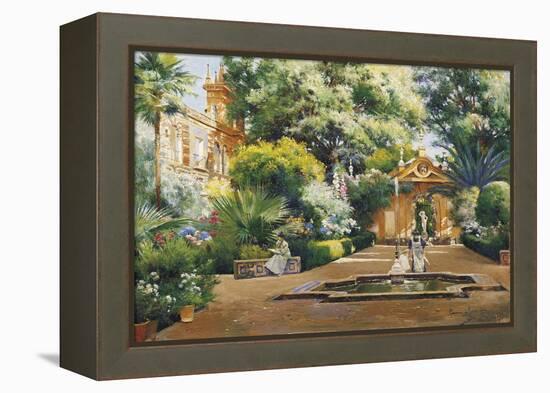 A Garden in Seville-Manuel Garcia Y Rodriguez-Framed Premier Image Canvas