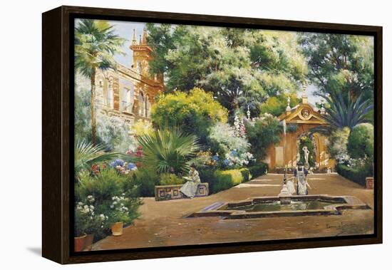 A Garden in Seville-Manuel Garcia Y Rodriguez-Framed Premier Image Canvas