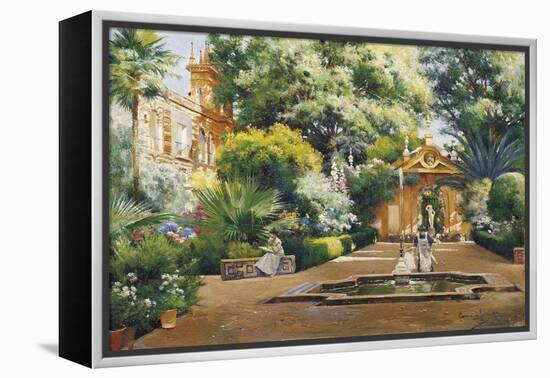 A Garden in Seville-Manuel Garcia Y Rodriguez-Framed Premier Image Canvas