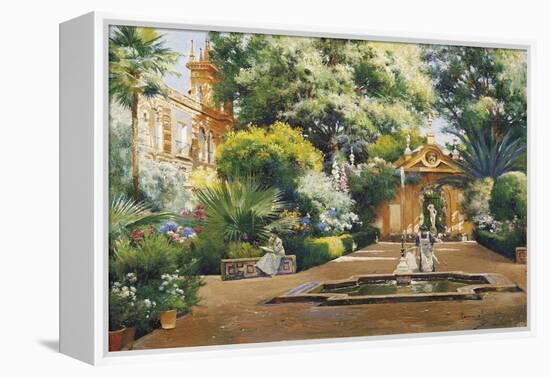 A Garden in Seville-Manuel Garcia Y Rodriguez-Framed Premier Image Canvas